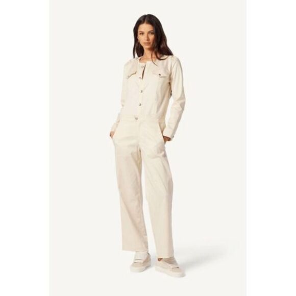 SABLYN Daniel Twill Jumpsuit in Gardenia - Picture 1 of 7